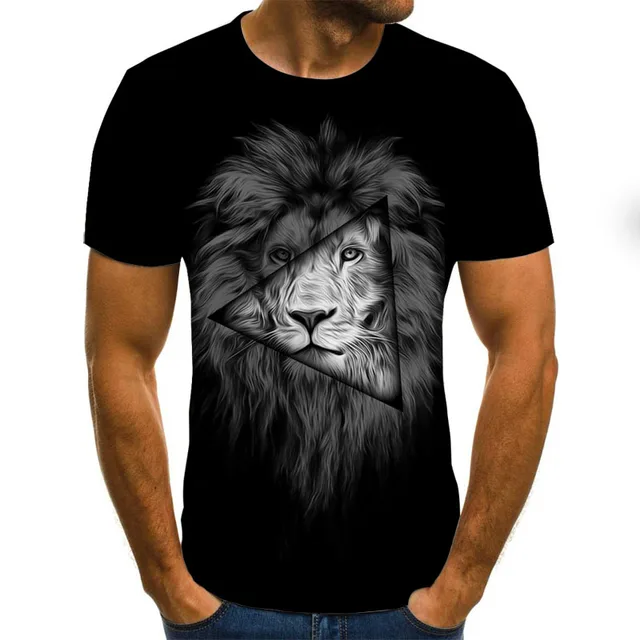 Fashion Trend 3D printing Tiger Men  T-Shirt Casual O-Neck Summer Selling Short Sleeve Oversized T-Shirt Comfortable StreetTops TXU-1304