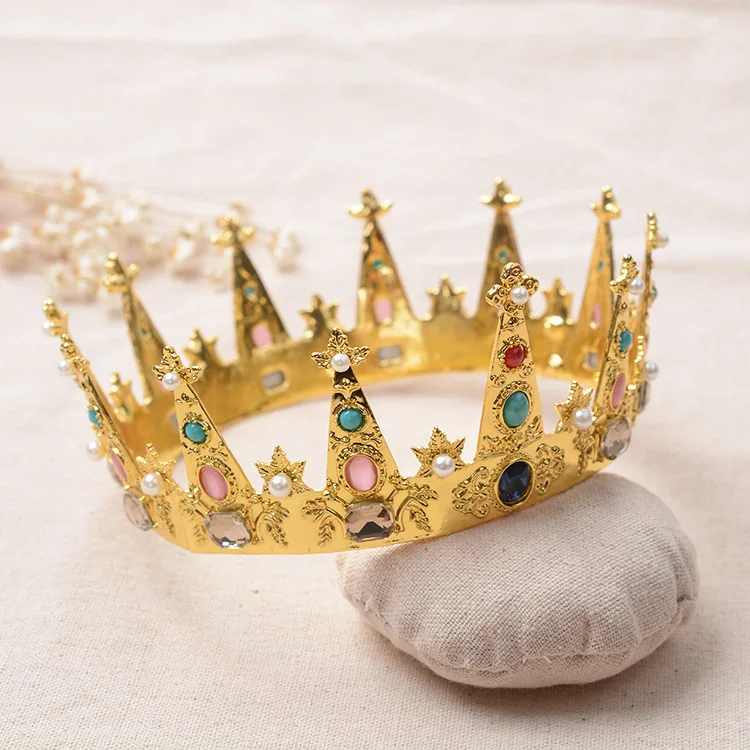 

Hot Hair Decoration Crown Theme Baroque Wine Medieval Golden Festival/ballet/stage Princess