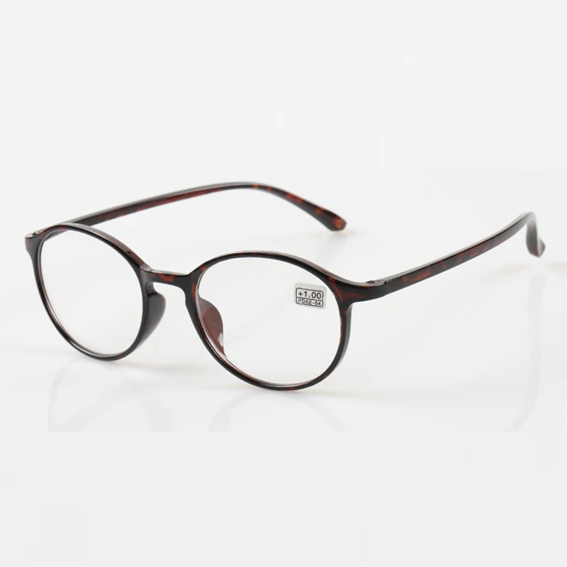 TR90 Для женщин мужчин круглый черный леопард Lunettes пресбиопии прочности 1 0 5 2 3 очки