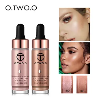 

O.TWO.O Liquid Highlighter Cream Iluminador Bronzer Face Countour Highlighter Makeup Shimmer Face Glow Highlight Drops Maquiagem