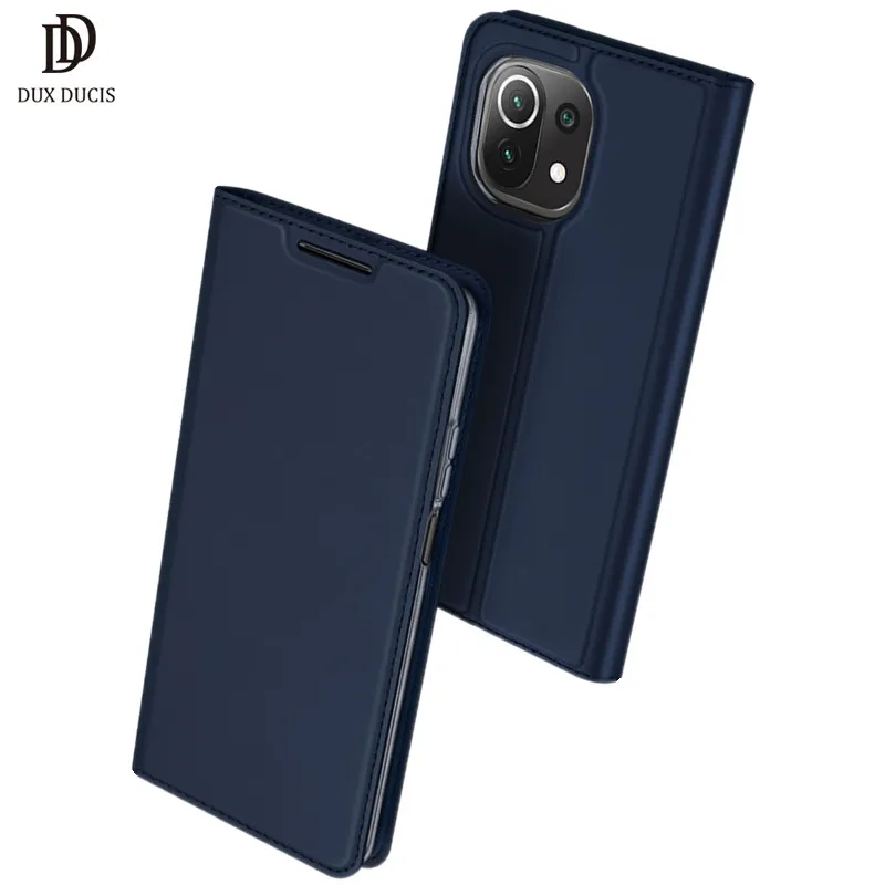 Чехол-книжка для Xiaomi Mi 11 Lite DUX DUCIS кожаный с отделением карт | Мобильные телефоны и