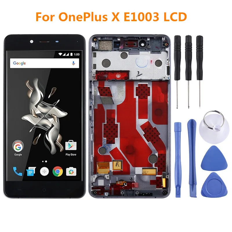 

5.0'' 1+X IPS For Oneplus X LCD Display Touch Screen Digitizer Assembly Replacement For Oneplus X E1003 with frame+tools