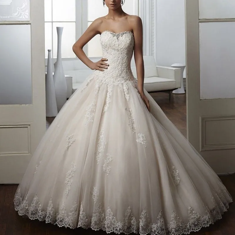 Vestidos De Festa Longo Милая Кружевная аппликация robe de mariee vestido de noiva свадебное платье платья для матери невесты