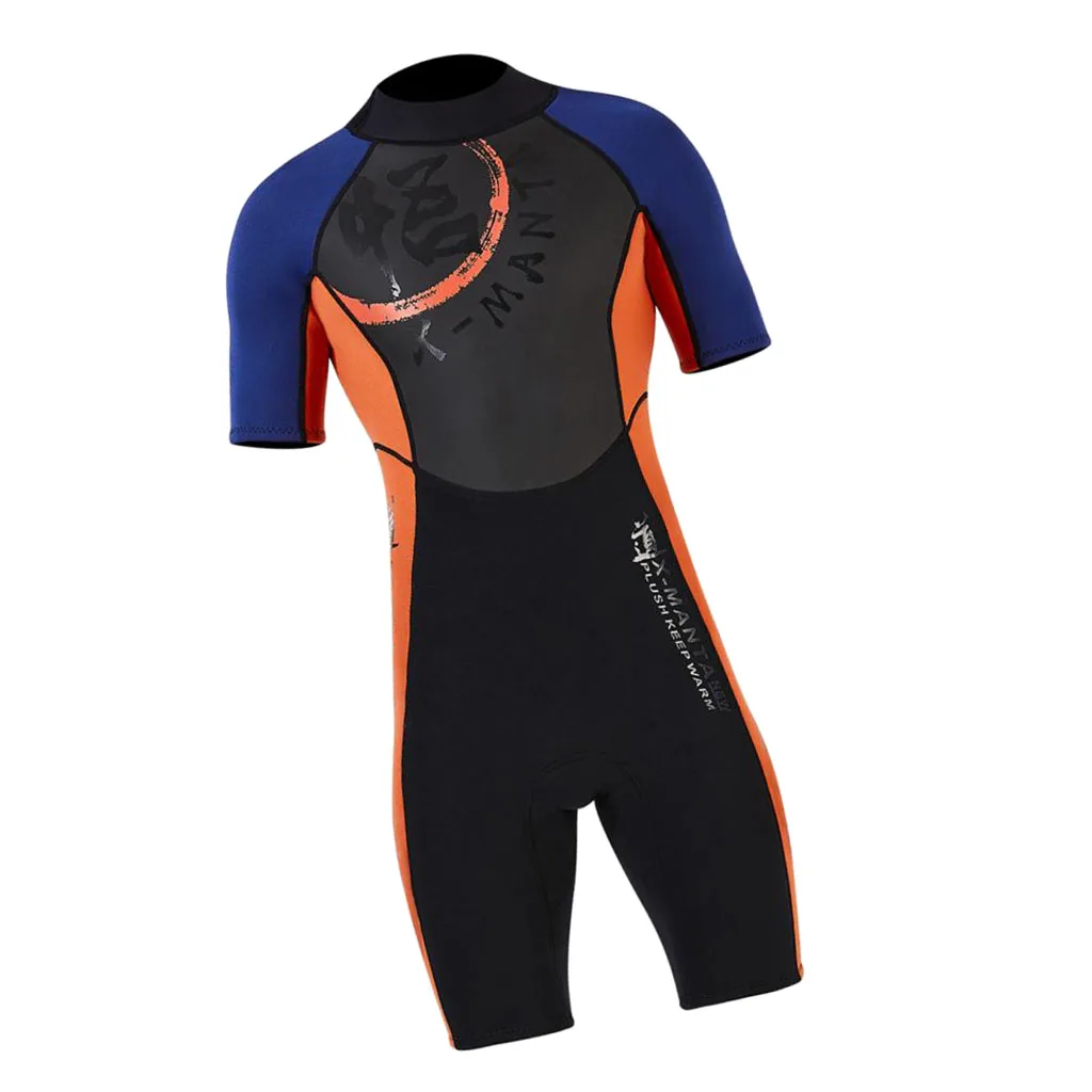 3mm Neoprene Scuba Diving Shorty Wetsuit Snorkeling Surfing Wet Suits Warm Jumpsuit Men M L XL XXL
