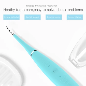 

High frequency ultrasonic tooth cleaner for calculus and stain removal. Easy home personal use with dentist level effect