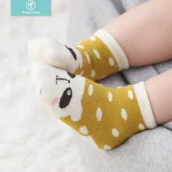 

HappyFlute 5 Pairs/Lot Unisex Lovely Cute Cartoon Kids Baby Socks Girl Boy Baby Toddler Socks Infant Soft Cotton socks 0-12 Y