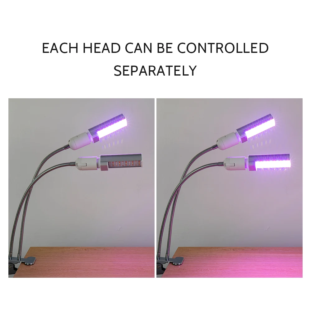 USB клип-на светильник для выращивания 360 ° светильник ing области 5 яркость полный спектр светодиодный светильник для выращивания растений автоматическое включение и выключение для выращивания рассада растений