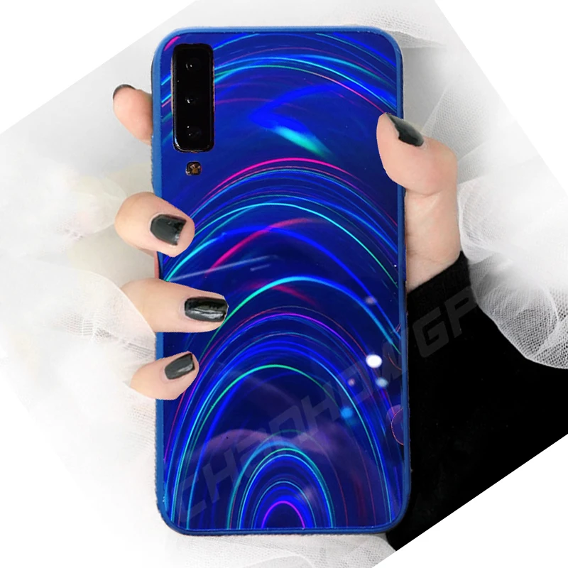 Радуга блестящий чехол с зеркалом для samsung Galaxy S8 S9 S10 A70 A50 A30 A10 J4 J6 J8 A7 A9 A6 Примечание 10 9 8 Plus Мягкий ТПУ чехол с мультипликационным рисунком