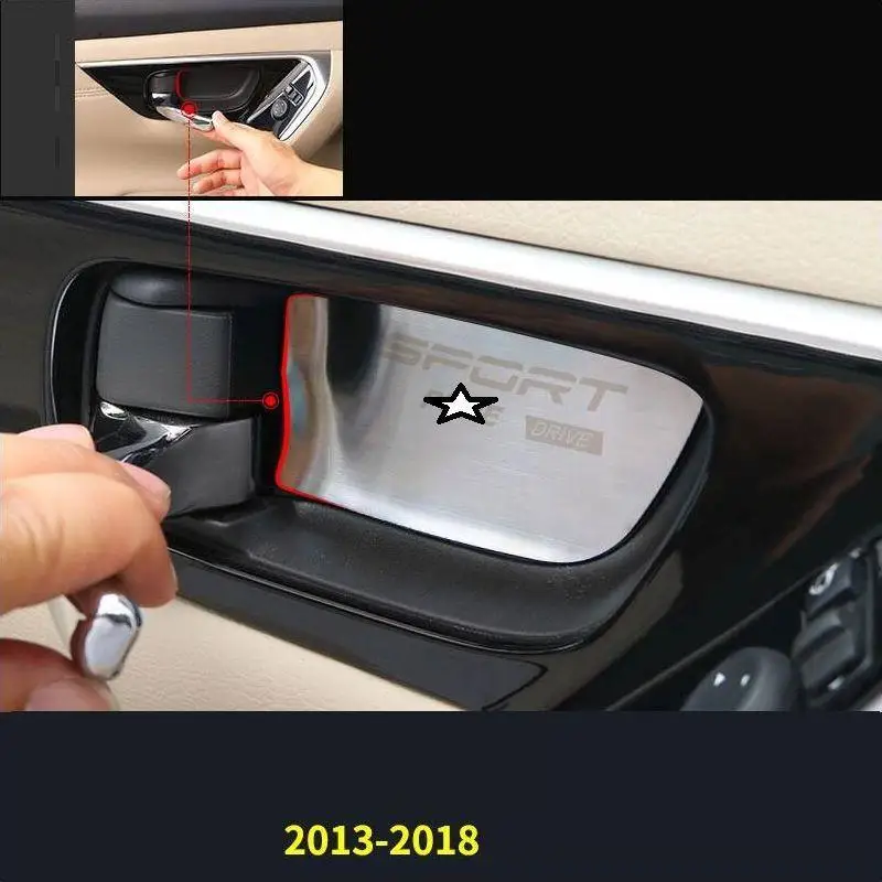 Модифицированная декоративная автоматическая хромированная ручка для межкомнатных дверей с яркими блестками, защита деталей, модификация 18 для Nissan Teana - Название цвета: Number 4