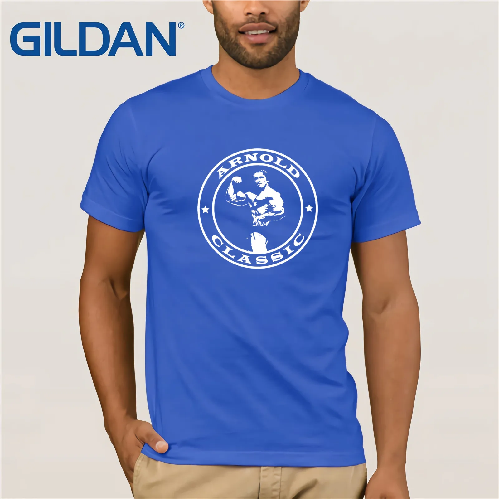 Новое поступление футболка с круглым вырезом для мужчин Арнольд Классическая футболка для бодибилдинга тренировочный тренажер мотивация онлайн футболка дизайн