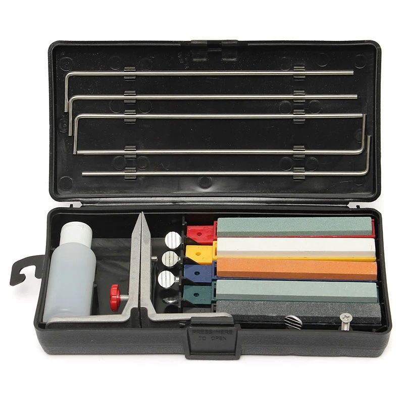 

Grinder Sharpening Stone Set Professional Kitchen Fix-Angle Knife Sharpener System Kit Household Abrasive Tools
