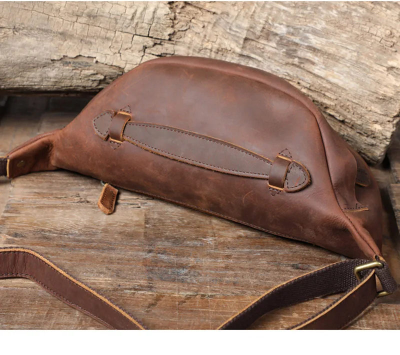 Woosir Classic Cowhide Leather Vintage Cross Body Bag