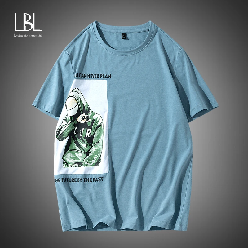 

LBL New design Summer t shirt men Short-sleeve Tee Slim fit mens t shirts 2020 fashion Style tshirt Casual T-shirt Clothes Tops