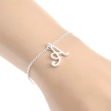 Уникальные персонализированные буквы браслет, маленькая начальная браслет, Английский алфавит браслет для пары, подарок для нее-идея подарка