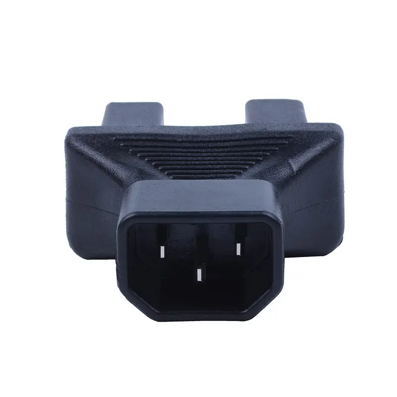 IEC 320 C14 до 2 x Nema 5-15R адаптер питания, C14 До 2x US 3pin Женский адаптер Черный