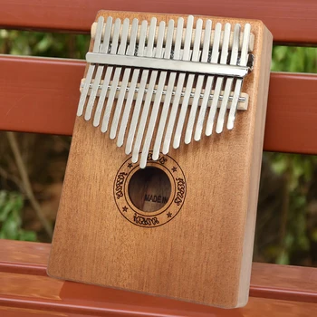 

17 Keys Kalimba Thumb Piano Wood Mahogany Body Musical Instrument With Learning Book Tune Hammer For Beginner Kalimba Bag