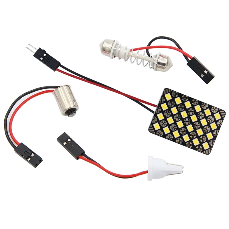 Большая Акция T10 COB 12 24 36 48SMD гирлянда купольная BA9S 3 адаптер светодиодсветильник