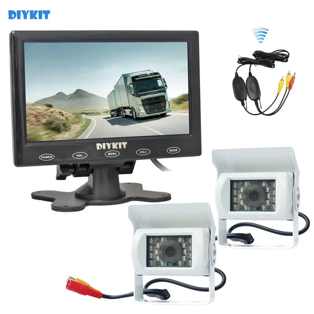 DIYKIT 7 дюймов сенсорный экран автомобильный монитор резервного копирования Водонепроницаемая камера ccd камера заднего вида набор для лошади прицеп, дом на колесах Системы