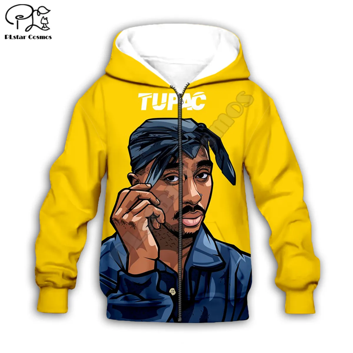 Sudaderas con capucha de Super Star TUPAC 3d para niños, abrigo con cremallera, jersey de manga larga, chándal de dibujos animados, pantalones, camisetas familiares