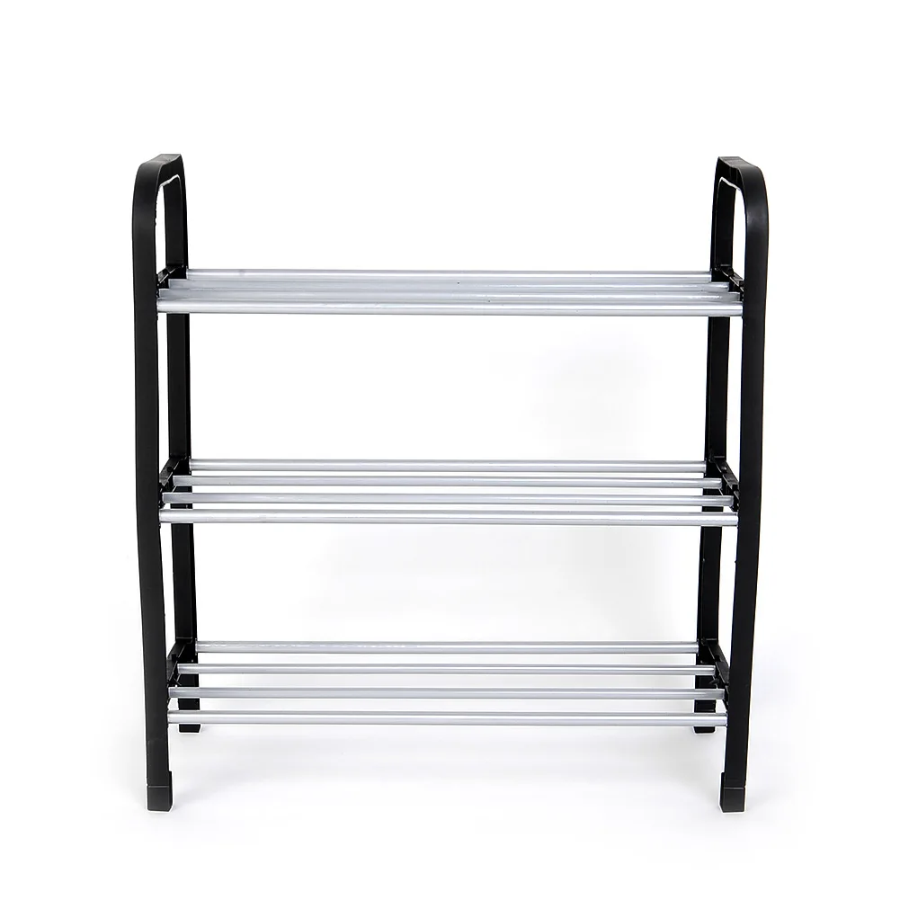  3 Tier Plastic Shoe Rack Storage Organizer Stand Holder Black Household door closet shoe rack porta