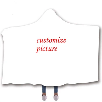 

3D Customize Digital Printed Hooded Blanket Comforters Fashionable Winter Soft Cloak Blanket Double Layer Fleece Cloak Blanket