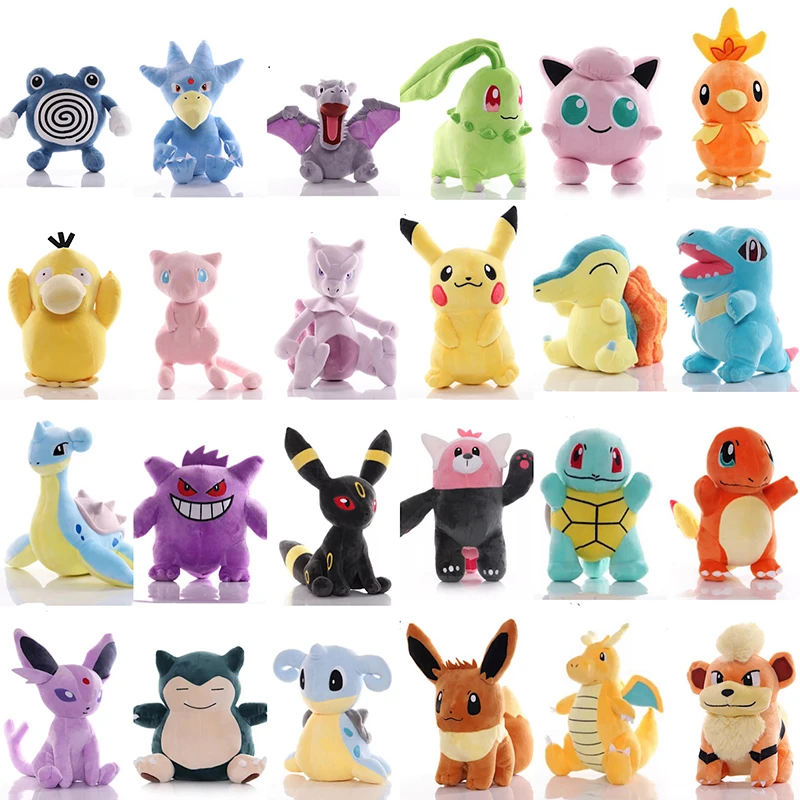 30 Cm Big Size Charmander Eevee Dragonite Totodile Squirtle Psyduck Gengar Snorlax Anime Plush Doll Soft Toy Birthday Present Stuffed Plush Animals Aliexpress