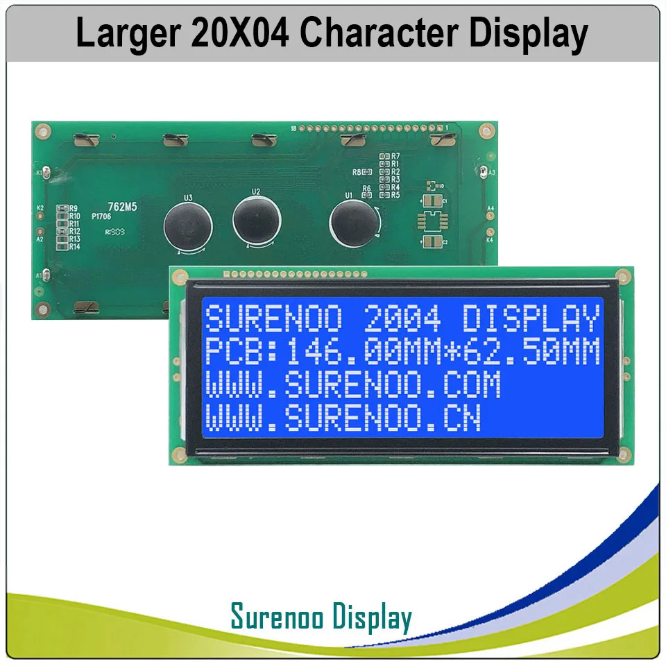Большой 204 20X4 2004 символьный ЖК-модуль ЖК-дисплей LCM синий желтый зеленый светодиодный с подсветкой - Цвет: Blue Color