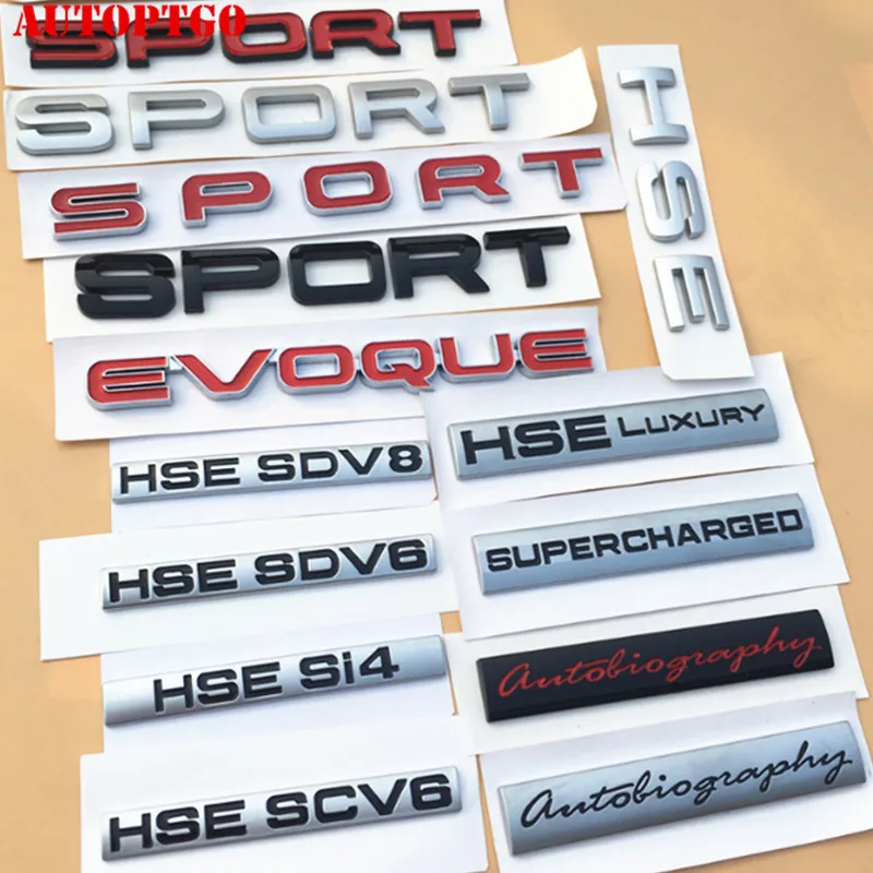 Автомобильный Стайлинг буквы Спорт HSE SDV8 SDV6 SCV6 SI4 роскошный суперзаряженный логотип эмблема значок наклейка для LAND RANGER ROVER Дискавери