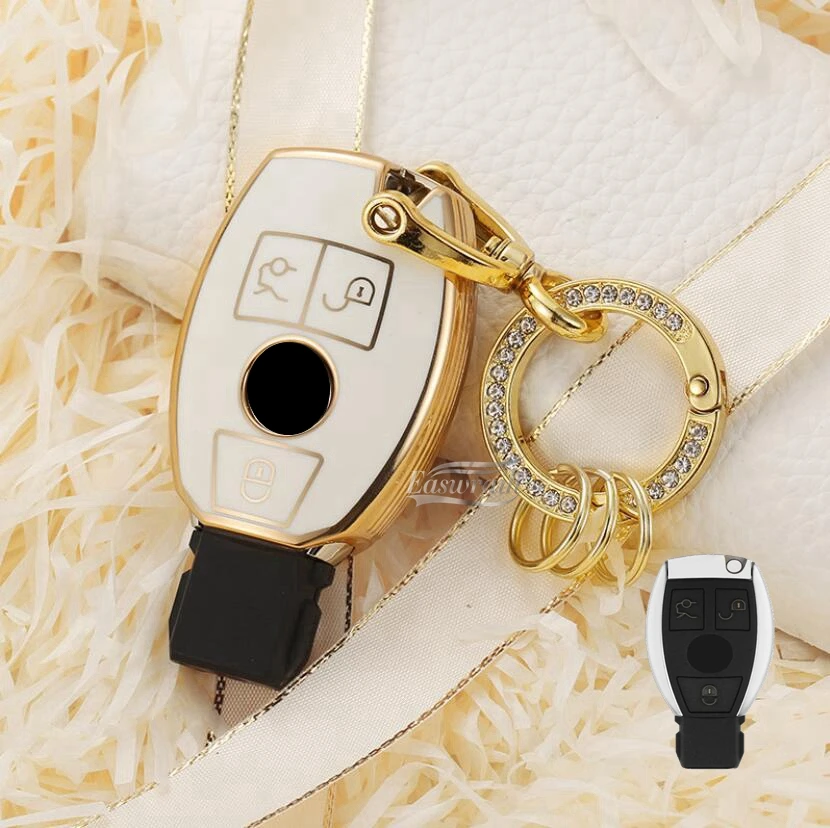 Car Tpu Key Case Chain Holder For Mercedes Benz W205 211 212 221 C117 W166 A B C E S R Cla Gle