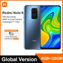 Global Version Xiaomi Redmi Note 9 4GB 128GB Smartphone Helio G85 Octa Core Smartphone 48MP Quad Camera 6.53" DotDisplay 5020mAh