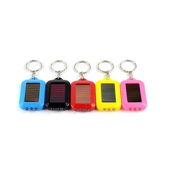 

Portable Mini Keychain lamp Flashlight Torch Light Solar Powered Rechargeable Emergency 3LED Flashlight Carabiner Hiking lights