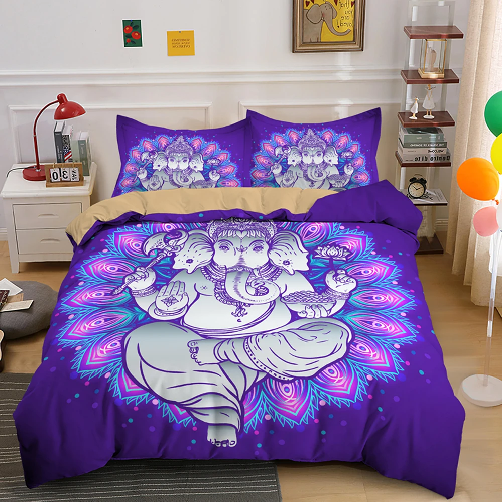 Printed Mandala Psychedelic Bedding Sets Single Full Twin Queen King Size 2/3Pcs Duvet Cover Set With Pillowcase Quilt Covers | Дом и сад
