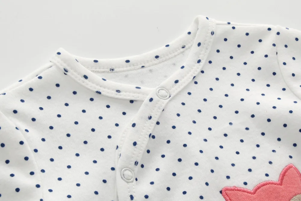 Baby girls clothing Long Sleeve Cotton Newborn Pajamas i love daddy printed baby Rompers