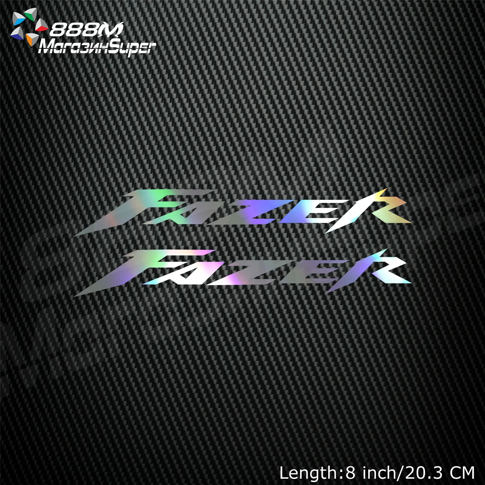 

1Pair Motorcycle Reflective Laser Helmet Tank Pad Decoration Sticker Motorbike Decals For Yamaha Fazer FZ1 FZ6 FZ8