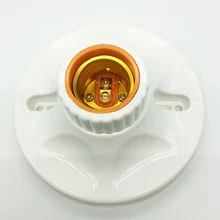 E27 LED Light Bulb Holder Round Square Fitting Socket with US Plug Switch E27 Base Hanging Lamp Socket for Home 6A 110V-220V