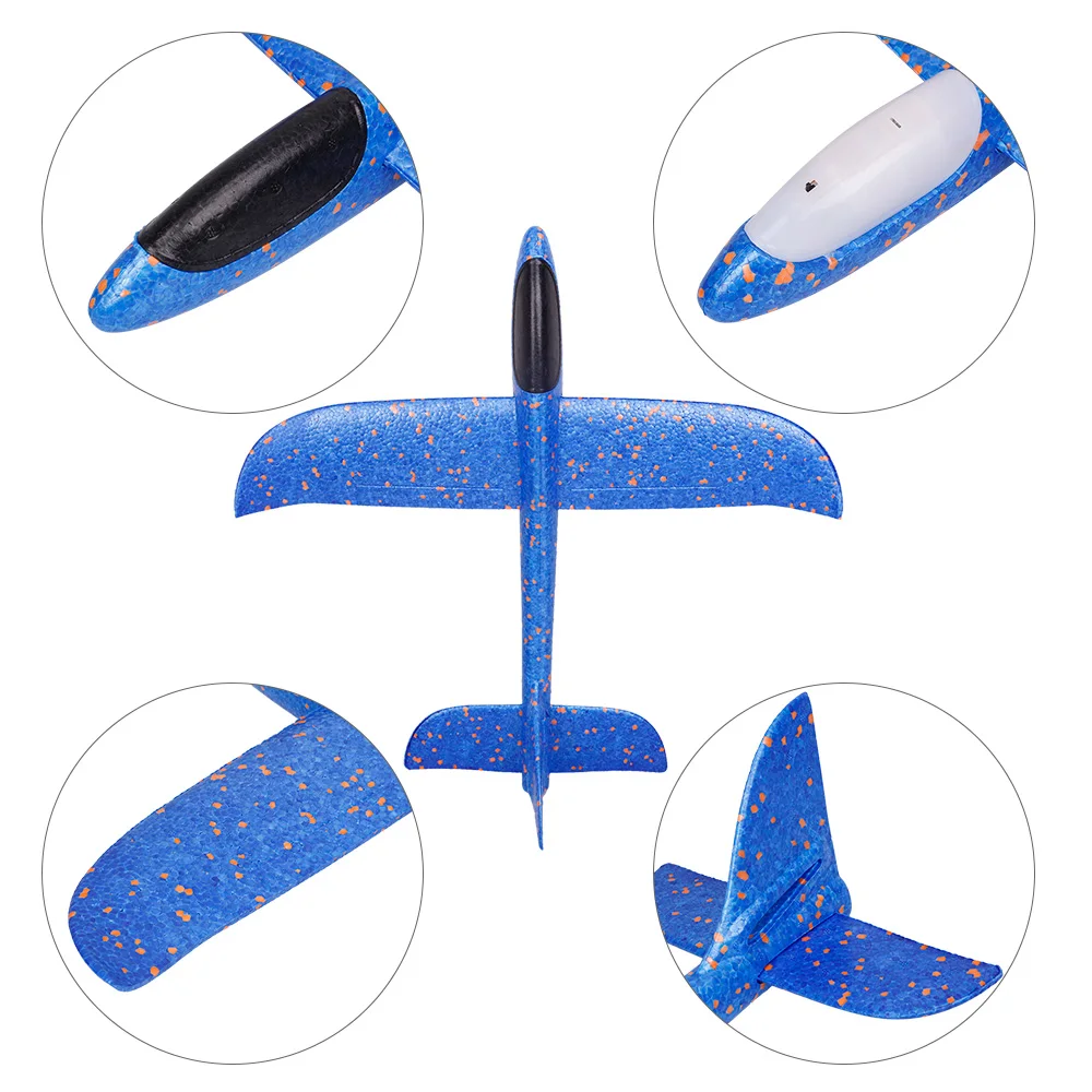 Hand throw airplane EPP Foam Outdoor Launch Glider Plane Kids Toys 48 cm Interesting Launch Throwing Inertial Model Gift funny