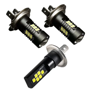 

2Pcs H1 Car Led 12V-24V 12Smd Light Bulb 3030 Chipset,W5W Bulb194 Led Bulb for Fog Lights White & 2Pcs 3030 21Smd H7 High Power