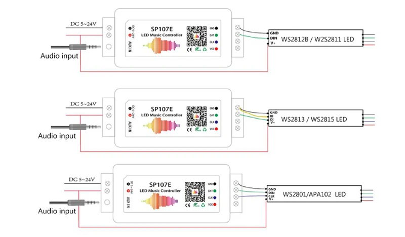 controle via aplicativo de celular, para ws2812, sk6812rgbw, sk9822 ws2811