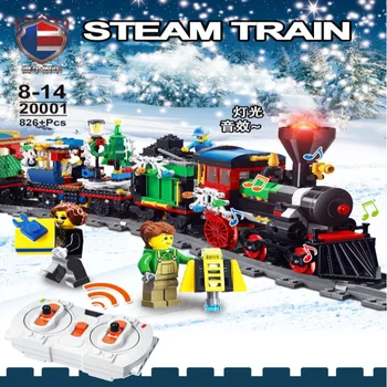 

36001 Winter Holiday Train Building Blocks Compatible With 10254 Motorized Techic Car Model Bricks Christmas Gifts For Children