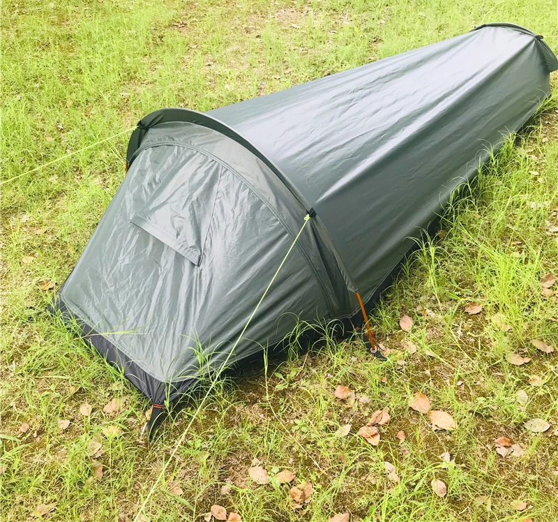 Army Green Сверхлегкий Bivvy мешок палатки, компактный один человек альпинизмом Bivy военная палатка- водонепроницаемый спальный мешок крышка Bivvy мешок - Цвет: Army Green