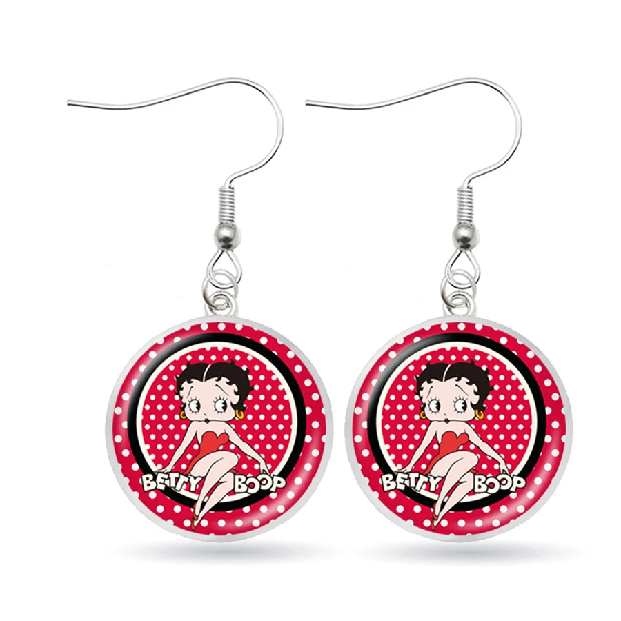 Сексуальные висячие серьги Betty Boop с рождеством гвоздики художественные