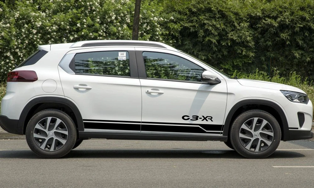 2 шт., боковая наклейка на дверь автомобиля для Citroen C3-XR, авто, длинная полоска, виниловая пленка, стильное Спортивное украшение, наклейка, тюнинг, автомобильные аксессуары