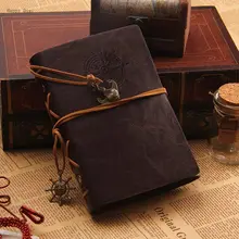 Carnet de voyage en forme de feuille d'érable, livre rétro créatif européen en cuir de vache, papeterie de personnalité