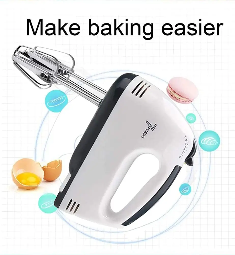 Multifunctional 7 Speed Mini Mixer Electric Food Blender Handheld Mixer Egg  Beater Automatic Cream Food Cake Baking Dough Stir - AliExpress
