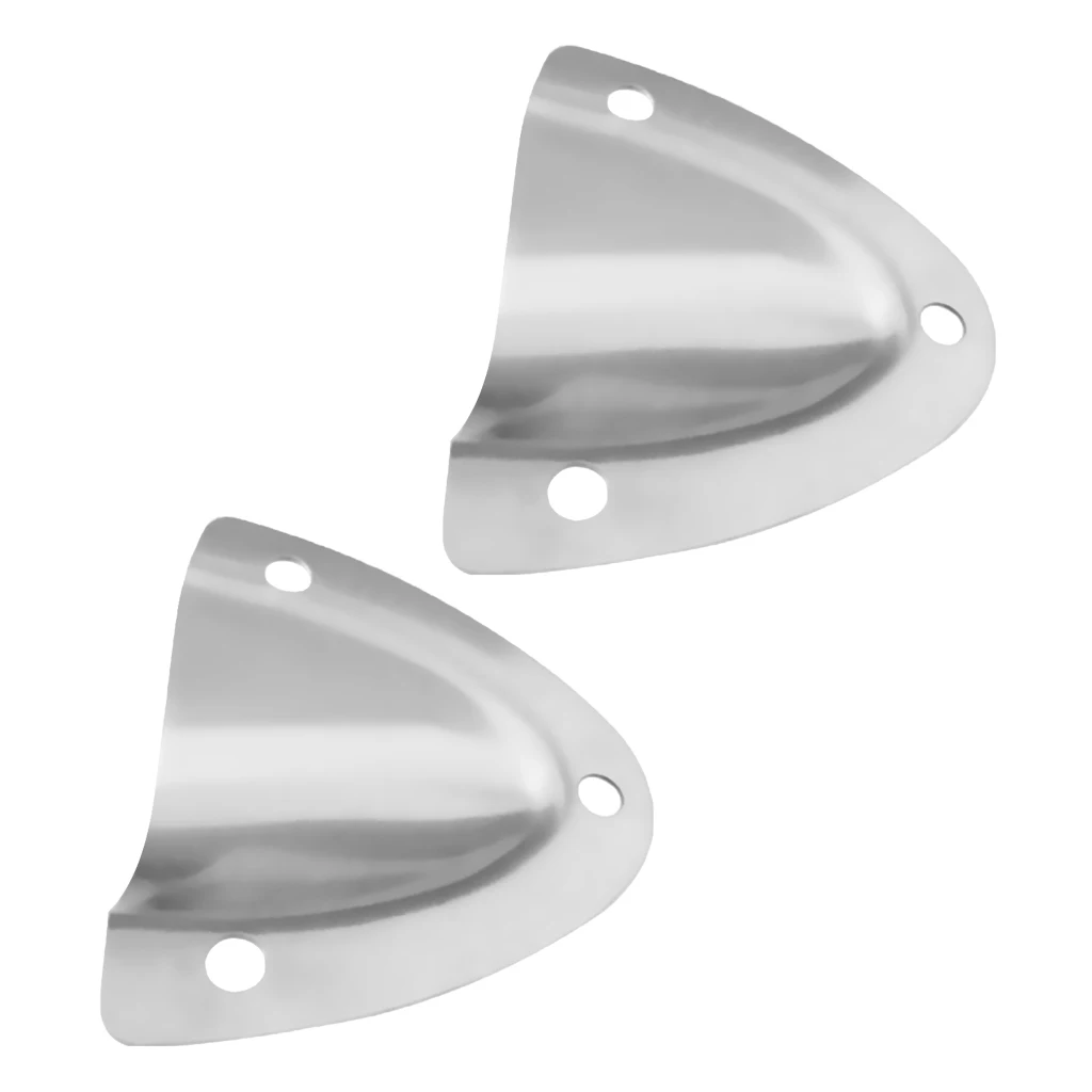 

2pcs Large Stainless Steel Midget Clamshell Ventilator Wire Cable Vent Cover For Boat Marine