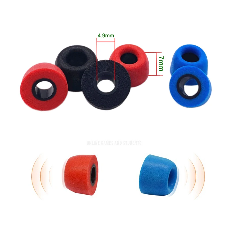 

2pcs ANJIRUI 3.0 4.0 4.5 4.9mm diameter ear pads height 7mm applies for TWS Dedicated Memory Cotton Earphone