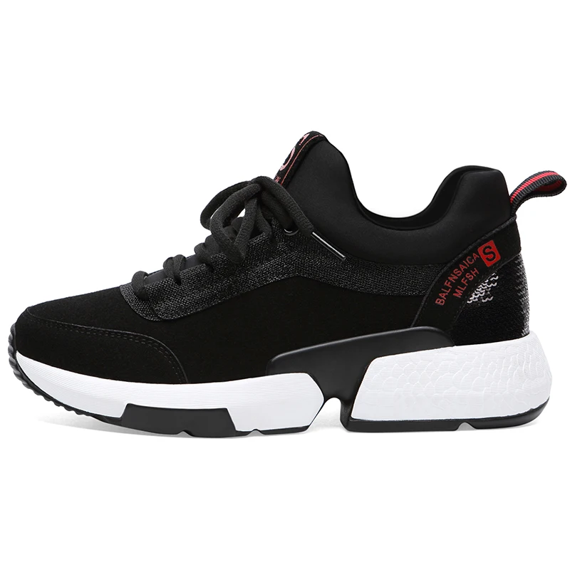 Women's Vulcanize Sneakers Shoes New Fashion Flats Black Shoes Ladies Platform Comfortable Breathable Tenis Feminino EA0040