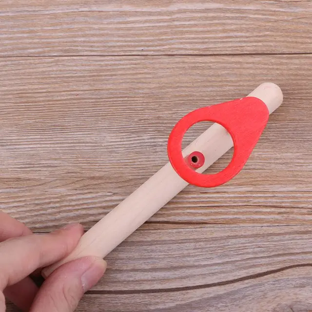 Foam Ball Floating Game Blowing Air Toys Wooden Handle Whistle Children Educational Puzzle Toy 6