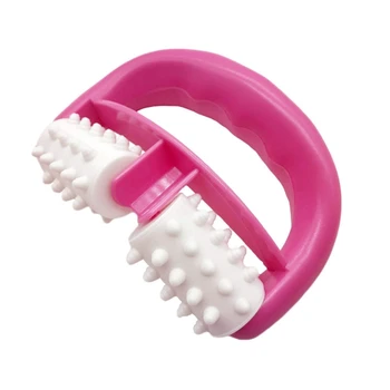 

2 Wheels Manual Round Handle Muscle Massage Roller for Legs Arms Back Muscle