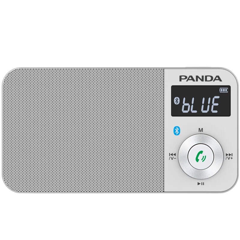 White Мини Портативный FM радио приемник Bluetooth динамик с подставкой держатель TF карты WMA MP3 ЖК-дисплей плеер - Цвет: White